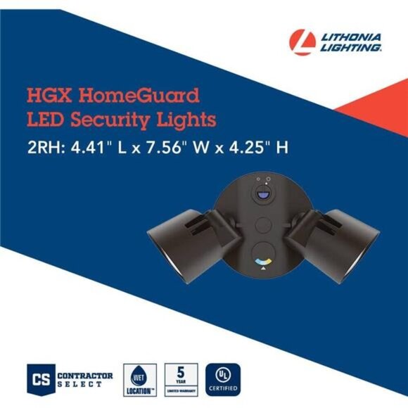 Lighting HGX LED 2RH ALO SWW2 120 PE DDB M2 HomeGuard Security Flood Lights - Picture 5 of 7